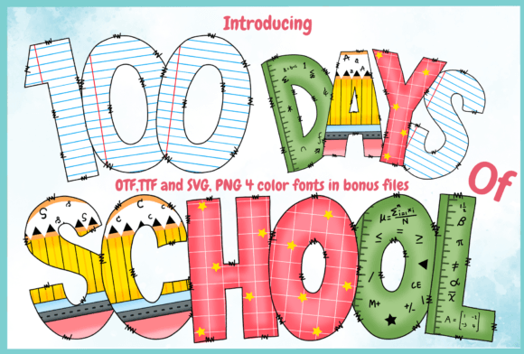 100 Days of School: A Typography Solution for Modern Education and Design