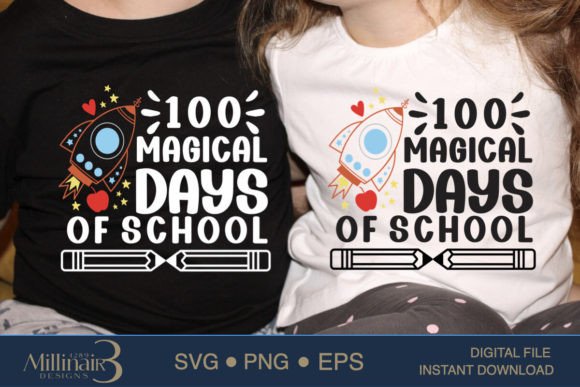 100 Magical Days of School Rocket SVG: Launching Classroom Celebrations