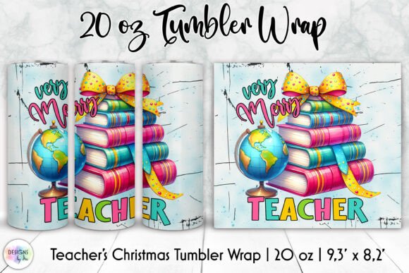 Celebrating Educators with the Very Merry Teacher Christmas Tumbler PNG