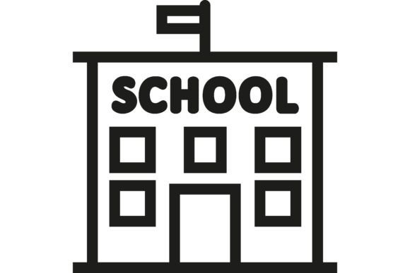 School Building Line Icon: Schoolhouse, Hall, and the Evolution of Educational Visuals