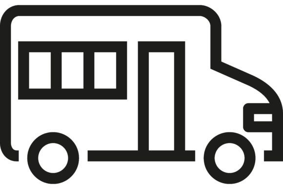 School Bus Line Icon: Navigating the Visual Way for School Concepts