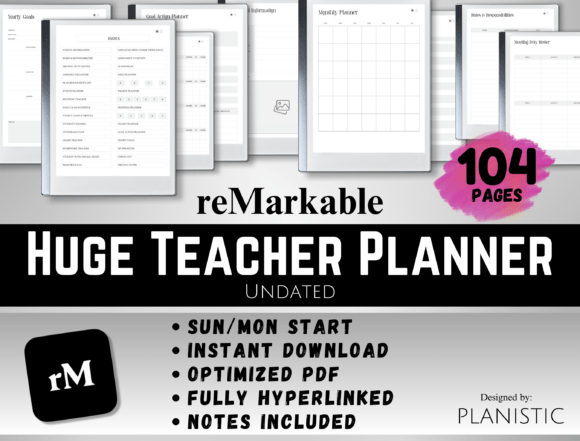 Teacher Planner for ReMarkable 2: The Ultimate Digital Solution for Modern Educators