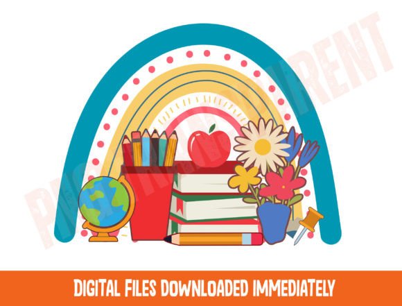 Teacher PNG: Retro Pencil Lightning Bolt Design